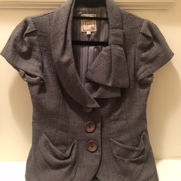 Nanette Lepore Grey Shawl Collar Jacket